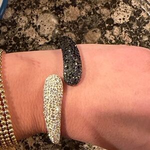 Swarovski Black and Silver Crystal Bracelet